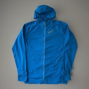 Inov8 VentureLite Mid Hoodie L Blue Full Zip Lightweight Hooded Outerwear